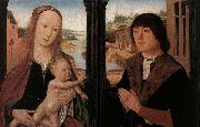 unknow artist Diptych with a Man at Prayer before the Virgin and Child oil painting on canvas